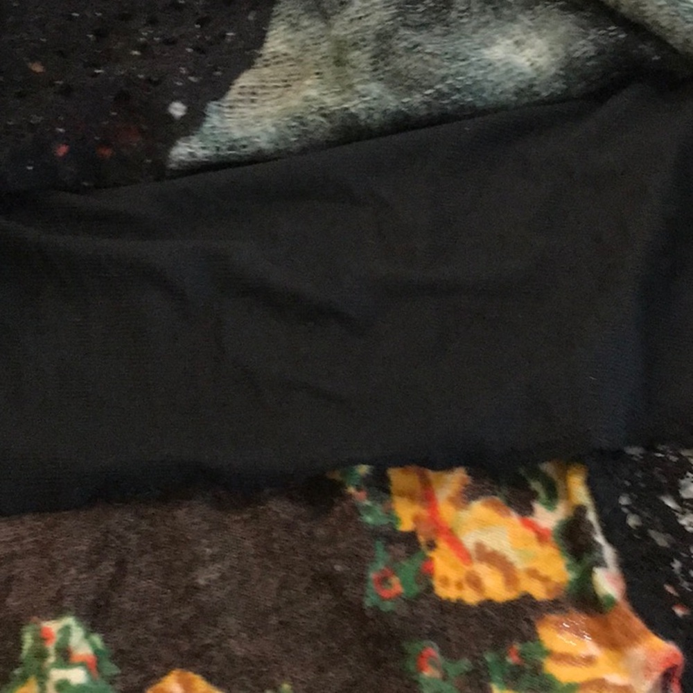 Cowl neck mixed media top/ sweater S - Picture 5 of 7